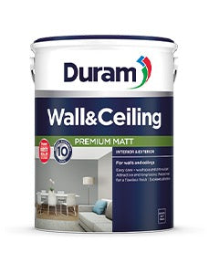 Duram Wall and Ceiling premium matt paint white 1L